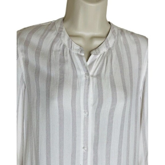 Rails Womens Small Eloise Carrara Stripe Long Sleeve Button Down Shirt Rayon - Picture 5 of 9